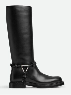 Bottega Veneta Black Women's Tall Leather Riding Boots